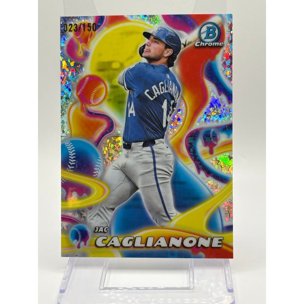 2025 Bowman Chrome Jac Caglianone Melt Mashers Mini Diamond 23/150 SP Royals
